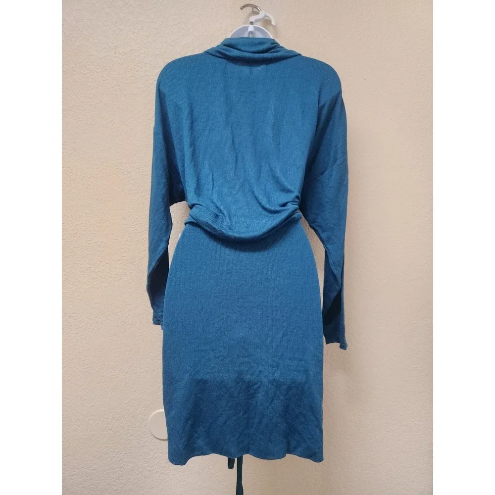 Free People Sundown Cowl Neck Dress S Dark Green Women Cocktail Party Casual